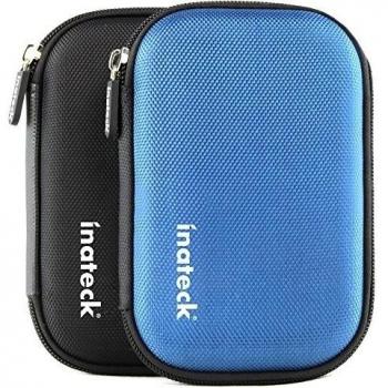 Inateck 2,5 unidad de disco duro HDD de protección de la cremallera del bolso Llevar Shell Funda para el de 2,5 pulgadas disco duro portátil externo, Azul