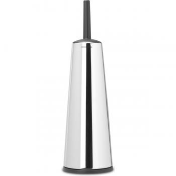 Portaescobilla WC Brabantia acero brillante, escobillero de suelo ReNew Brabantia