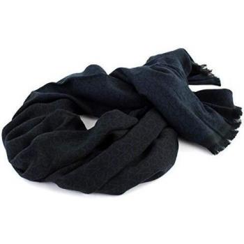 Calvin Klein Core Logo Check Scarf Black