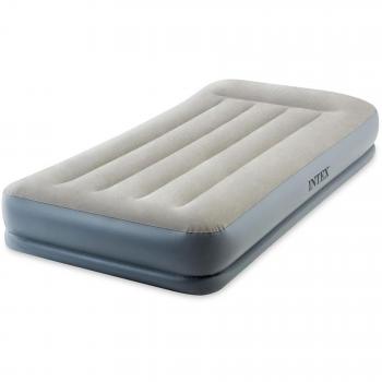 Colchón hinchable INTEX Dura-Beam Standard Pillow Rest Mid-Rise, Altura 30 cm, Colchón individual y doble, cama inflable