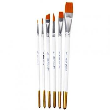 6pcs Cepillos Pintura de Aceite Acuarela