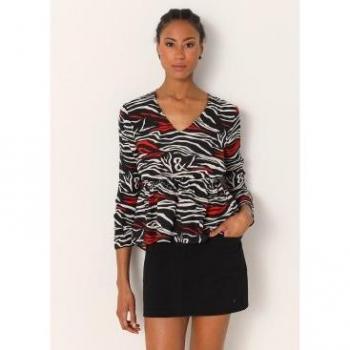 Victorio & Lucchino - Blusa fluida con estampado animal
