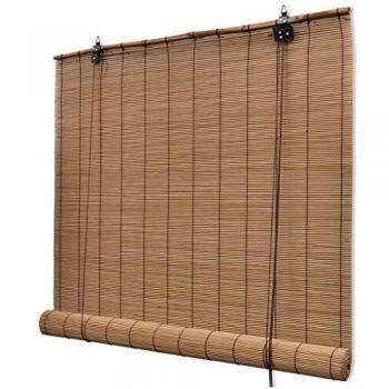 vidaXL Persiana enrollable de bambú marrón 150x160 cm