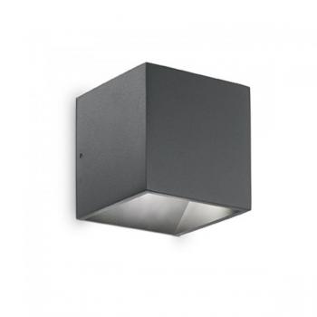 Luz de jardín Rubik Aluminio Antracita 1 bombilla 10cm, Lámpara empotrable empotrable de pared led integrada para exteriores 1 luz Antracita 3000K IP44