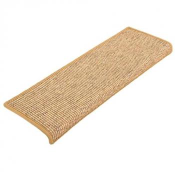 Alfombrilla autoadhesiva para escalera, 15 unidades, color naranja, dimensiones 65x21x4 cm, antideslizante, lavable a máquina
