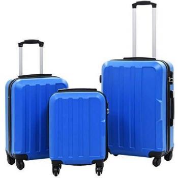 SengentoStyle 3-delige Harde kofferset ABS blauw