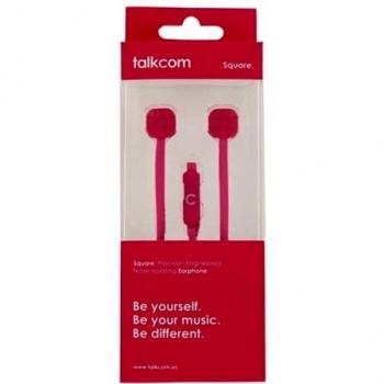 Auriculares Talkcom Square Silicona Rosa