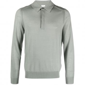 Paul Smith Men's Wool Polo Shirt - Green, Size XL