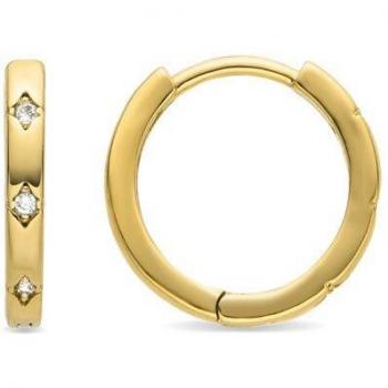 Pendientes de oro amarillo 18k Luxenter Unya con diseño elegante y moderno
