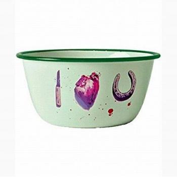 SELETTI Cuenco de Metal esmaltado de la colección «Toiletpaper» diámetro 17cm Altura 8 cm- I Love You