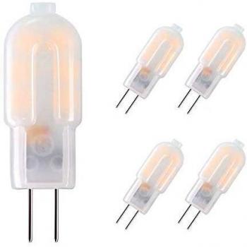 Vicloon g4 led bombillas 3w capsule led equivalente a 30w bombillas halogenasblanco calido dcac 12v 3000k 180lmno regulable pack de 5 clase de eficiencia energetica a