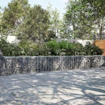 vidaXL Gabion Basket with Cover 1000x50x50 cm Galvanised Iron