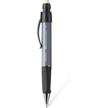 Portaminas Faber-Castell Grip Plus 0,7mm con Goma Giratoria Color Gris