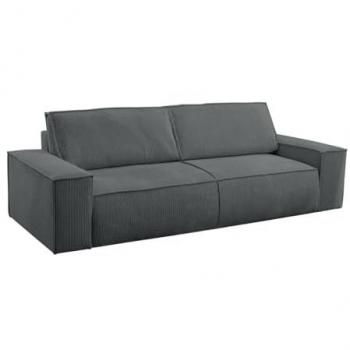 Sofá cama de 4 plazas de pana gris antracita AMELIA
