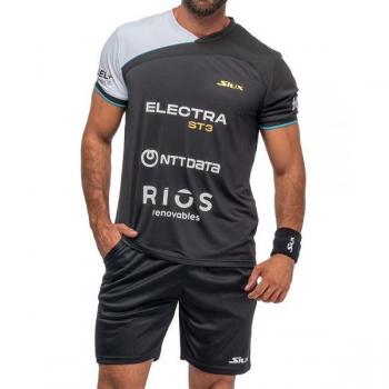 Camiseta Oficial de Pádel Siux Electra Stupa 2024 para Hombre Negra