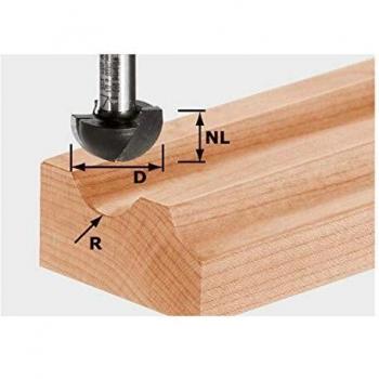 Fresa de media caña HW S8 R9,7
