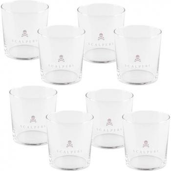 Set de 8 vasos de agua de cristal transparente 35cl Scalpers Home
