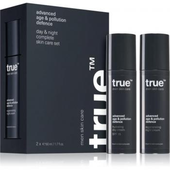 True Men Skin Care Day & Night Complete Facial Care Set for Men