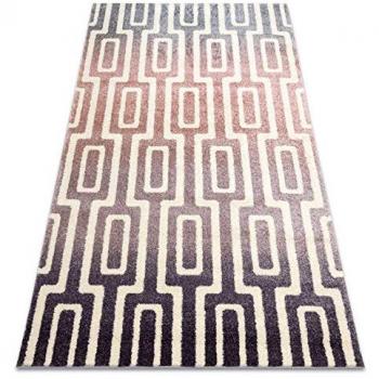 Alfombra Moderna Kake Laberinto Violeta/Rosa/Gris 120x170 cm
