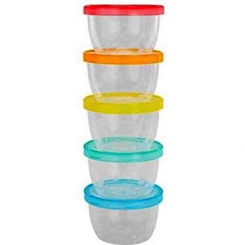 Badabulle BadaBowls Maxiportions 5 Botes de almacenamiento de 250ml Herméticamente cerrados