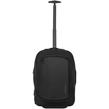 Targus EcoSmart Mobile Tech Traveller Rolling Mochila de Viaje 15.6 Negro Cuero PU, Poliéster