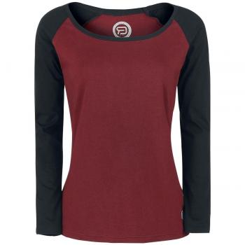 R.E.D. by EMP Think for Yourself Manga Larga Mujer Burdeos XL