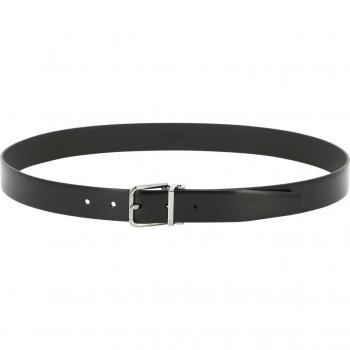 Dolce & Gabbana Men's Brushed Calfskin Leather Belt in Black | Size 105 | BC4703AI93580999