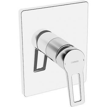 Grifería de ducha empotrada Hansa Hansatwist, monomando, roseta cuadrada, cromado, modelo 89859085