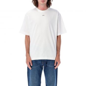 Off-White Men's Cotton Crew-Neck T-Shirt | Size Large | OMAA120C99JER005 Color 0110