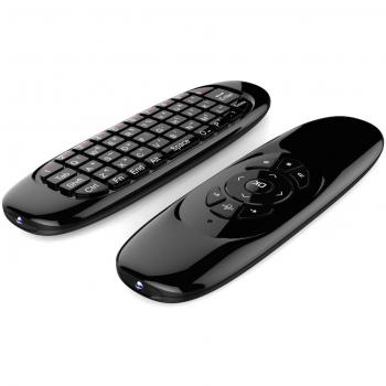 Teclado Inalámbrico Mini Hamlet + Air Mouse Qwerty y Control Remoto