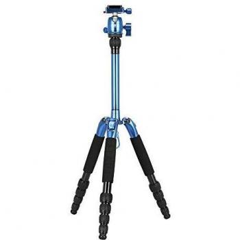 SIRUI T-005SB+B-00B Traveler Ultralight Tripod Aluminium Tripod with Ball Head, Blue