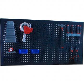 Panel Herramientas Panelclick 1200x600 Antracita con 8 Ganchos - Simon Rack