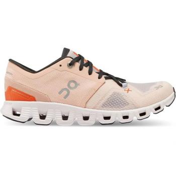 On Cloud X 3 Women's Running Sneakers - Rose/Sand