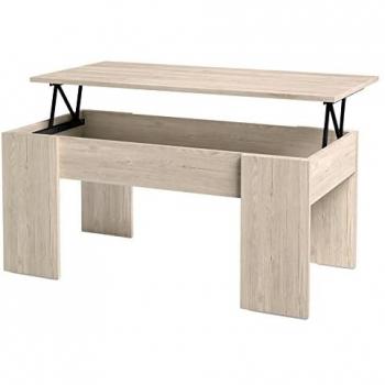 Mesa de Centro Elevable Low Salón Comedor Color Sahara Estilo Moderno Mueble 100x45x50 cm