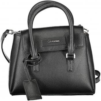 Calvin Klein Women's Black Polyester Handbag with 2 Handles, One Size