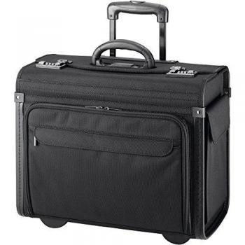 Maleta de negocios y viaje D&N, 46 cm, 38L, con ruedas, color negro, material sintético
