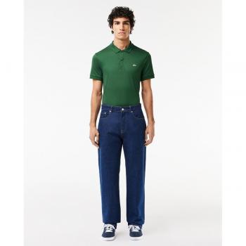 Lacoste Men's Classic Straight Fit Indigo Jeans with Five Pockets, Size 34