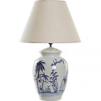 Lámpara de mesa con diseño de elefante en porcelana para decoración del hogar