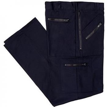 Supertouch 18GN1 - 28 (71,1 cm) de la cintura, 245 g / m² de poliéster / algodón con pierna larga azul marino pantalon