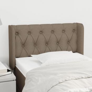 Cabecero de tela gris taupe Tortorora 83x16x78/88 cm