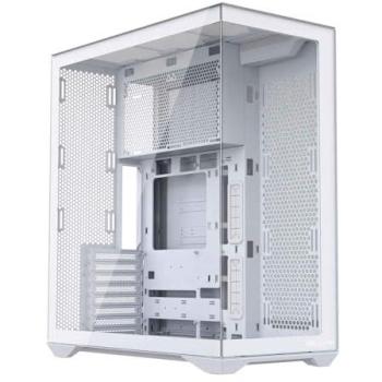 Caja PC Full Tower Modecom Volcano Space XL NF Blanca | Carcasa ATX/E-ATX con diseño panorámico de cristal y espacio para GPU larga