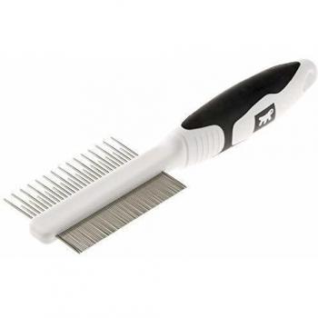 Peine Doble Premium Ferplast Gro 5755 para Perros de Pelo Medio y Largo - 21,5x5,7x3 cm