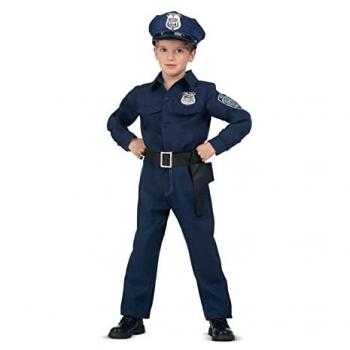 Disfraz de Policía para Niños 10-12 Años con Gorra, Camisa, Pantalón y Cinturón con Pistolera