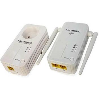 Metronic 495435 - 2 adaptadores de comunicación por línea eléctrica