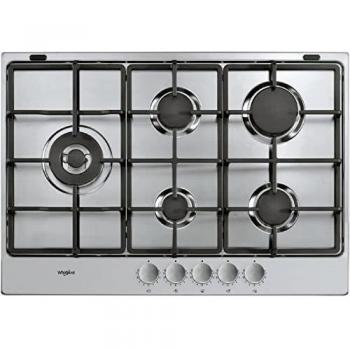 Whirlpool TGML 761 IX Cocina a Gas Empotrable de Acero Inoxidable 75 cm con 5 Quemadores