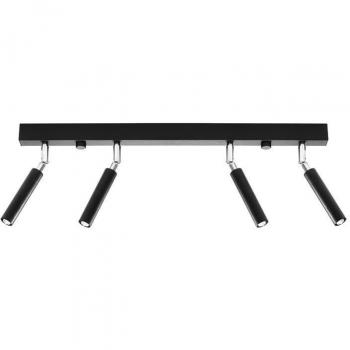 Aplique de Techo Eyetech 4 Negro G9 LEDBOX Lámpara Colgante de Acero Negro con 4 Bombillas Iluminación Interior LED