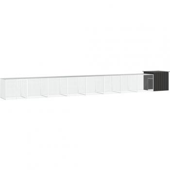 Jaula para pollo Day and Night de acero galvanizado antracita 900x91x100 cm