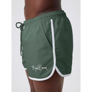 Borg Retro Swim Shorts Green, L