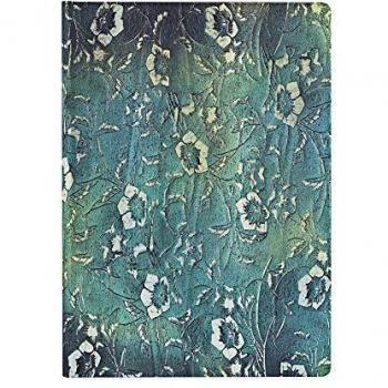 Kuro Midi Lined Hardcover Journal - Katagami Florals Design, 144 Pages, 120GSM Paper