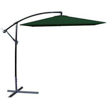 Sombrilla Monty Aluminio Verde 270 cm - Parasol excéntrico de aluminio con ventilación y originalidad